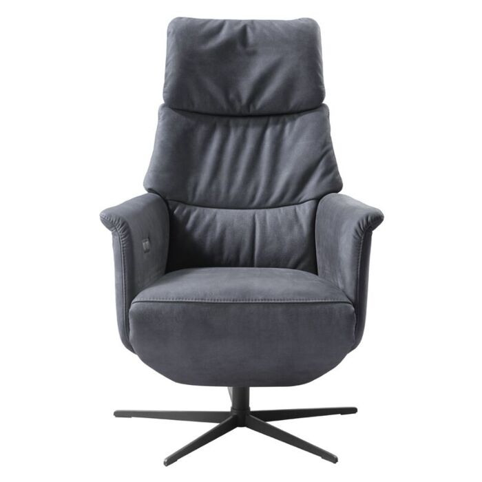 Relaxfauteuil Pomonti M antraciet leer