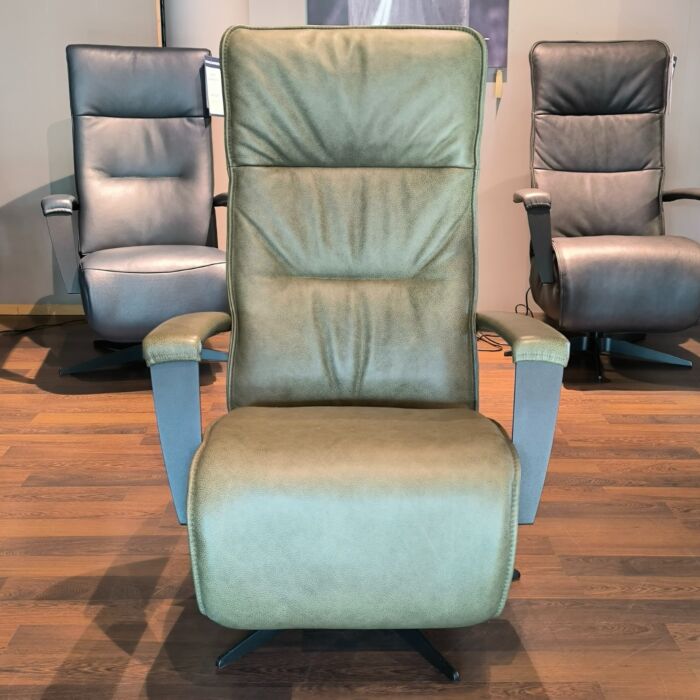 INHOUSE Relaxfauteuil Dalero S groen leer