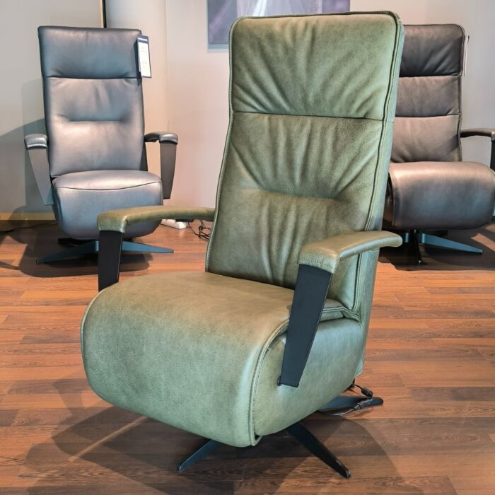 INHOUSE Relaxfauteuil Dalero S groen leer