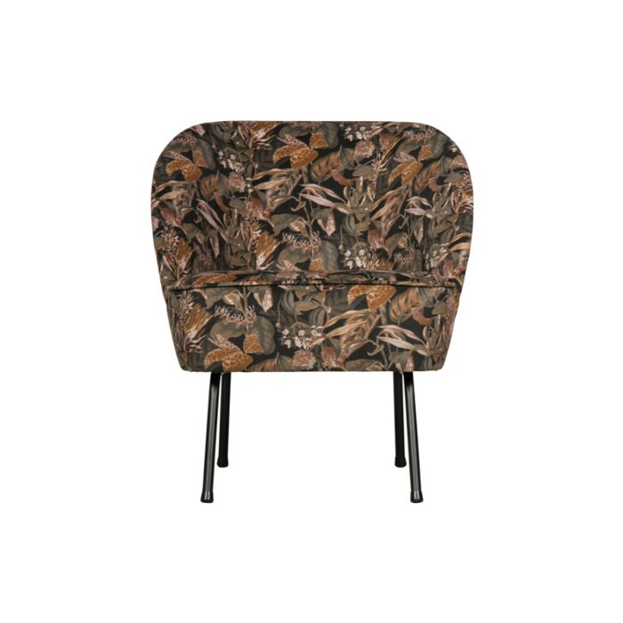 VOGUE FAUTEUIL FLUWEEL BOUQUET ZWART