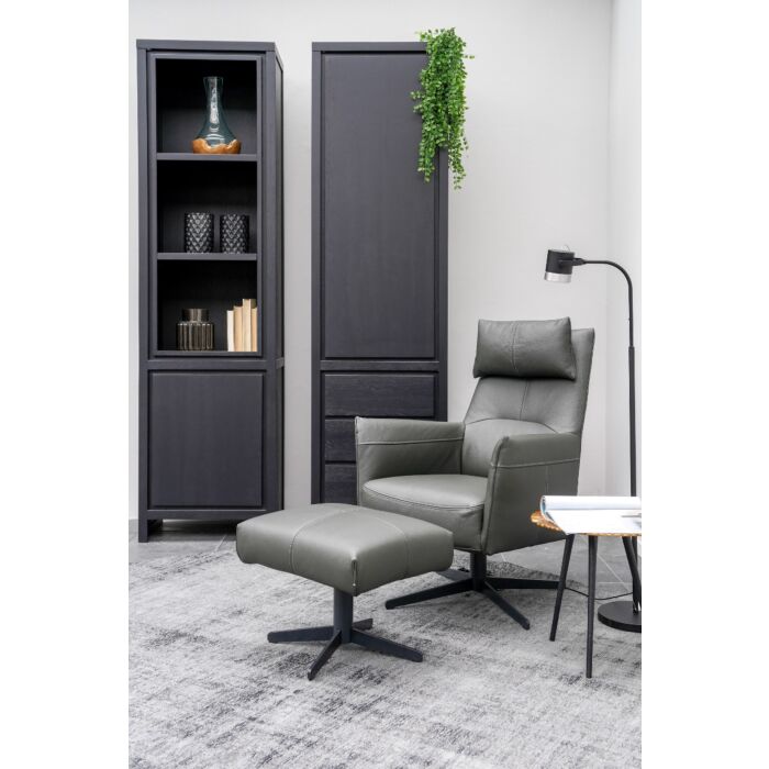 Fauteuil Matera Hoge Rug Groen Lederlook