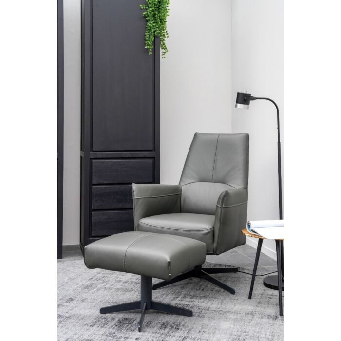 Fauteuil Matera Hoge Rug Groen Lederlook