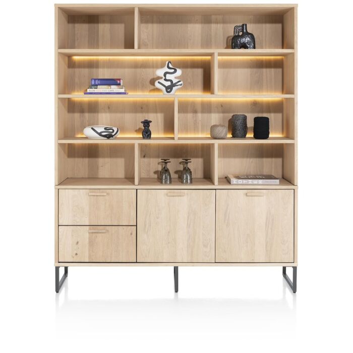 Castello, Buffet 181 Cm - 2-Deuren + 2-Laden + 9-Niches (+ LED)