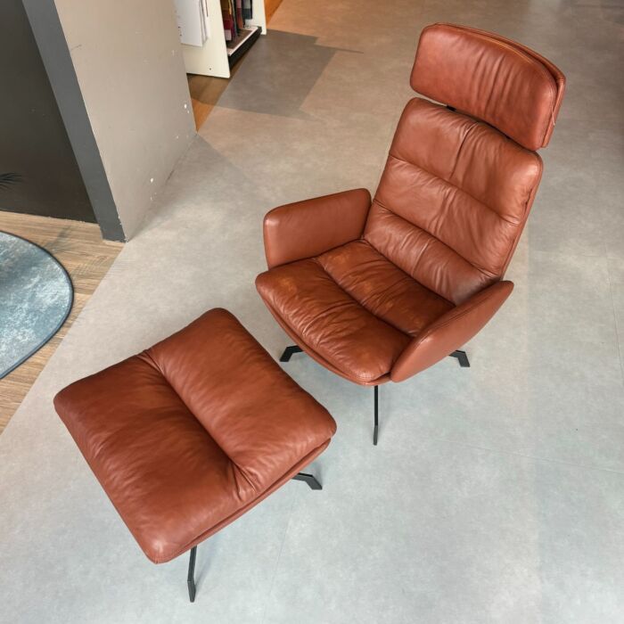 KFF Fauteuil Arva Lounge + Voetenbank