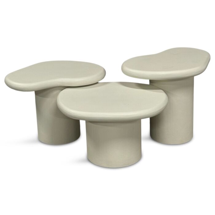 Bijzettafel Set Lime Milky White