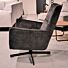 INHOUSE Fauteuil Benia groen velvet + Hocker