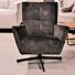 INHOUSE Fauteuil Benia groen velvet + Hocker