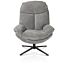 Florence, Relaxfauteuil (Incl. Poef) - Stof Enzo - Grijs