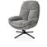 Florence, Relaxfauteuil (Incl. Poef) - Stof Enzo - Grijs