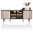 Aramon, Dressoir 210 Cm. - 2-Deuren + 2-Glasdeuren + 3-Niches (+ LED)