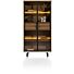 Ridgefield, Vitrine 100 Cm - 2-Glasdeuren + 2-Laden (+ LED) - Natural