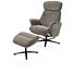 Lazaro, Relaxfauteuil (Incl. Poef) - Stof Livigno - Bruin