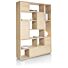  Lugana, Roomdivider 76 Cm - 2-Deuren + 1-Lade + 5-Niches - Natural