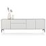 Noon, Dressoir 240 Cm - 3-Deuren + 2-Laden - Bovenblad In HPL Light Grey