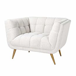 Richmond Interiors Fauteuil Huxley White Bouclé